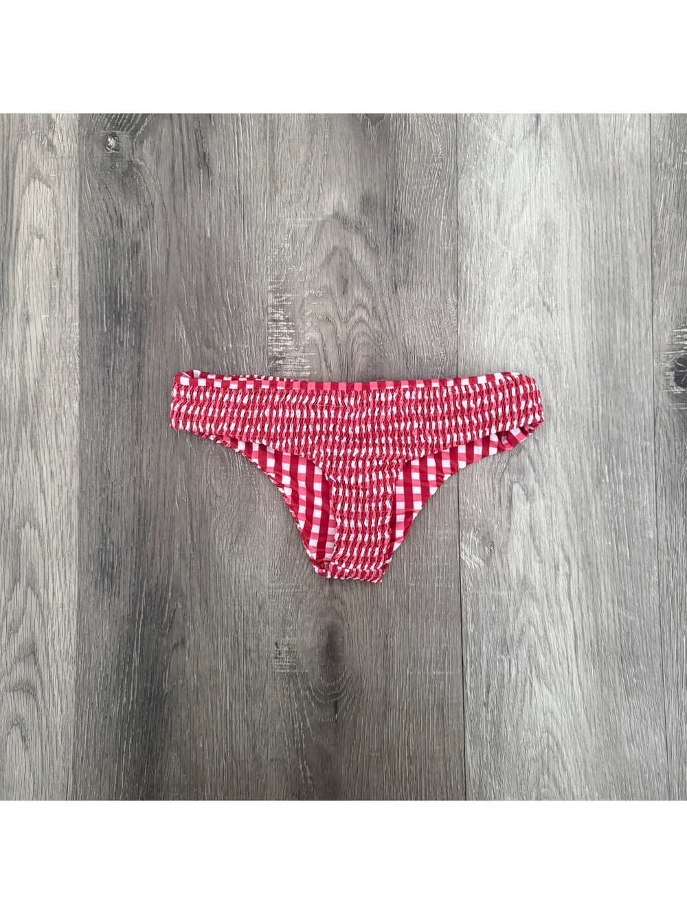 Faithful The Brand Gingham red and white bikini bottom XS